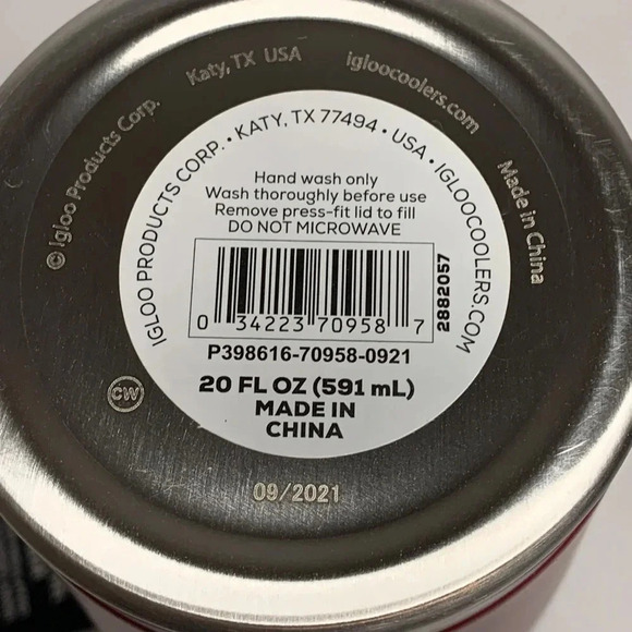 Igloo c NFL Arizona Cardinals Stainless Steel Tumbler 20 Oz NWT - Picture 7 of 8